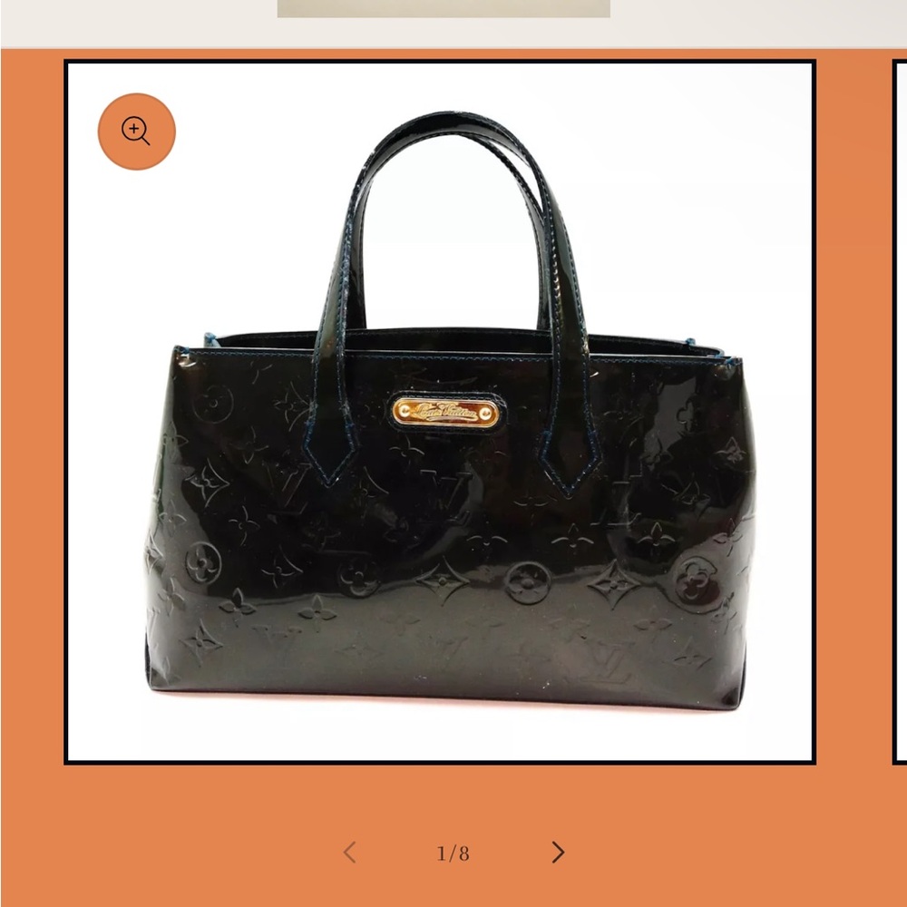 Louis Vuitton Monogram Vernis Wilshire PM Tote in Dark Green Patent Leather